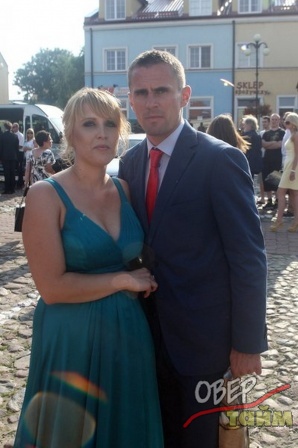 Бывший футболист «Металлиста» с супругой Каролиной на свадьбе Роберта Левандовски